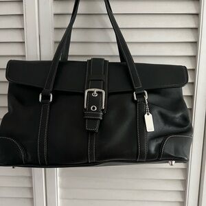 Coach Black Leather Shoulder Bag